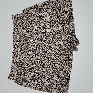 Nine West Leopard Print High Waist Women's Shorts With Pockets